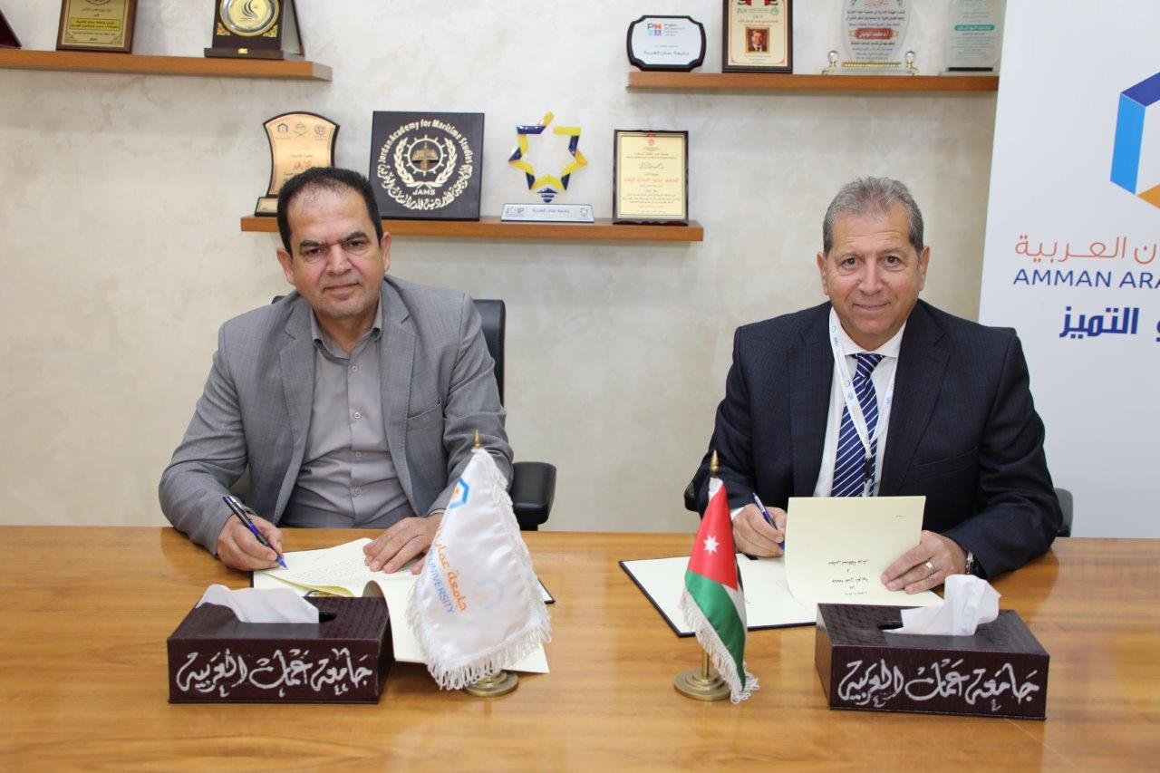مذكرة تعاون بين "عمان العربية" و"مجلس محافظة جرش"2