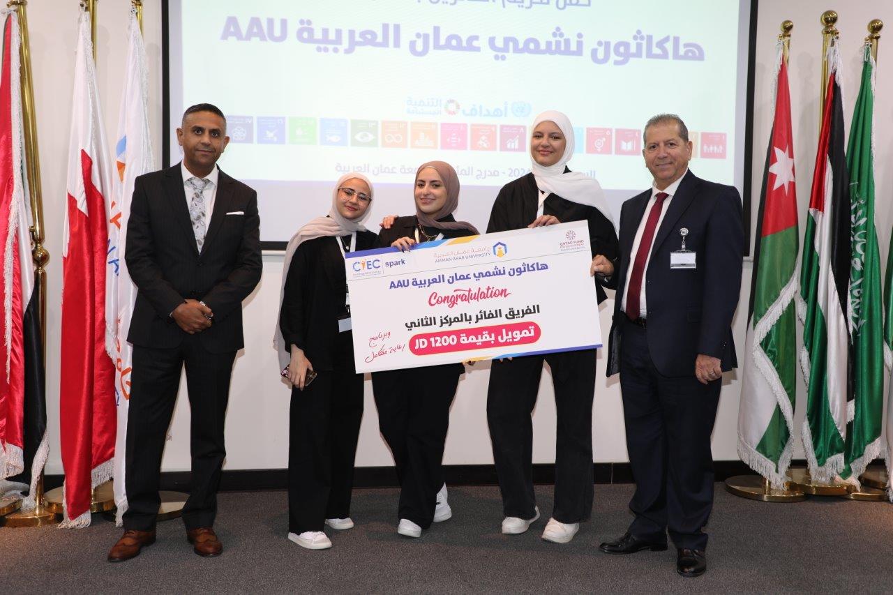 بدعم من صندوق قطر للتنمية ومؤسسة SPARK اختتام فعاليات "هاكاثون نشمي عمان العربية AAU"18