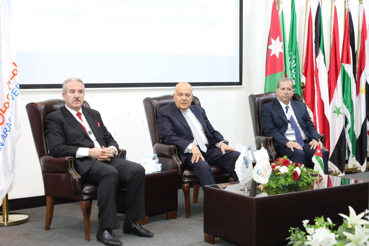 الأمين العام لأتحاد الجامعات العربية يرعى افتتاح المؤتمر الدولي الثاني للمجلس العربي للتنمية المستدامة في جامعة عمان العربية12