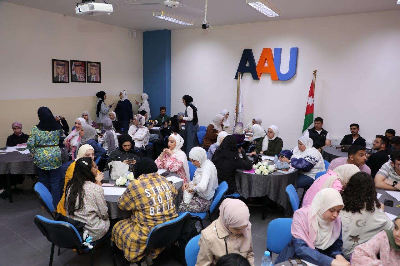 جامعة عمان العربية تنظم ورشة تدريبية بعنوان "العلاج النفسي بالفن" للتوعية بالطرق الصحيحة للتفريغ النفسي6