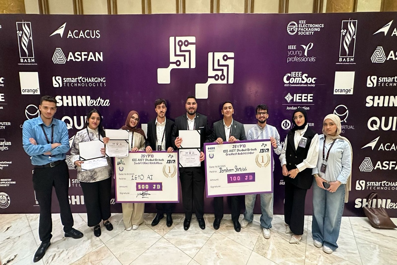فرع (IEEE) في جامعة عمان العربية يحقق إنجازات نوعية في مؤتمر JSYP102