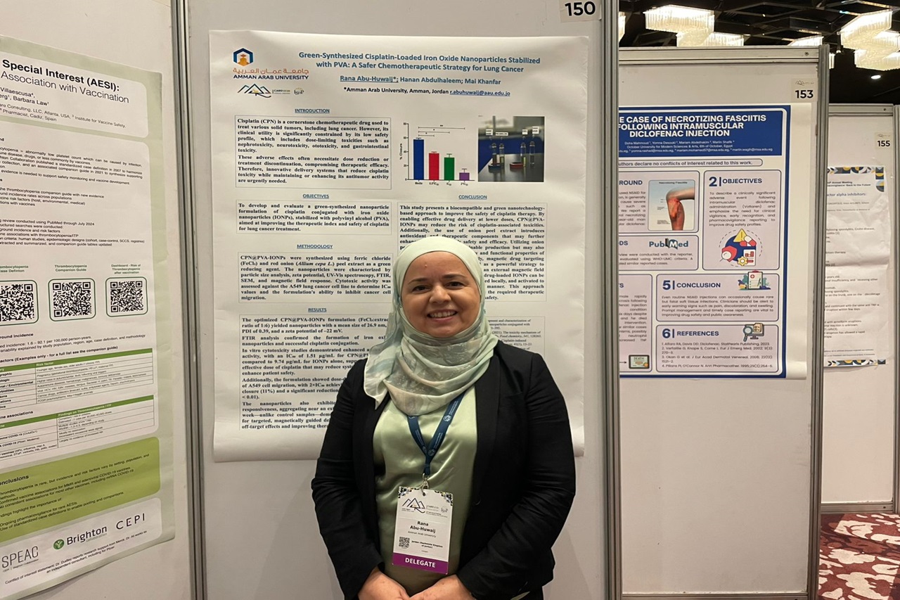صيدلة "عمان العربية" تشارك في المؤتمر الدولي النوعي الرابع والعشرين لليقظة الدوائية (ISoP 2025) في القاهرة2