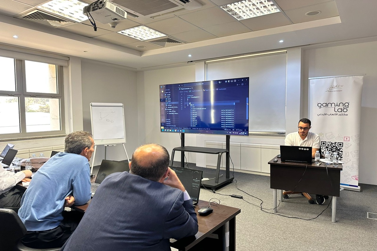 جامعة عمان العربية ومختبر الألعاب الأردني ينظّمان ورشة تدريبية متقدمة بعنوان "TOT in Using Unity"1