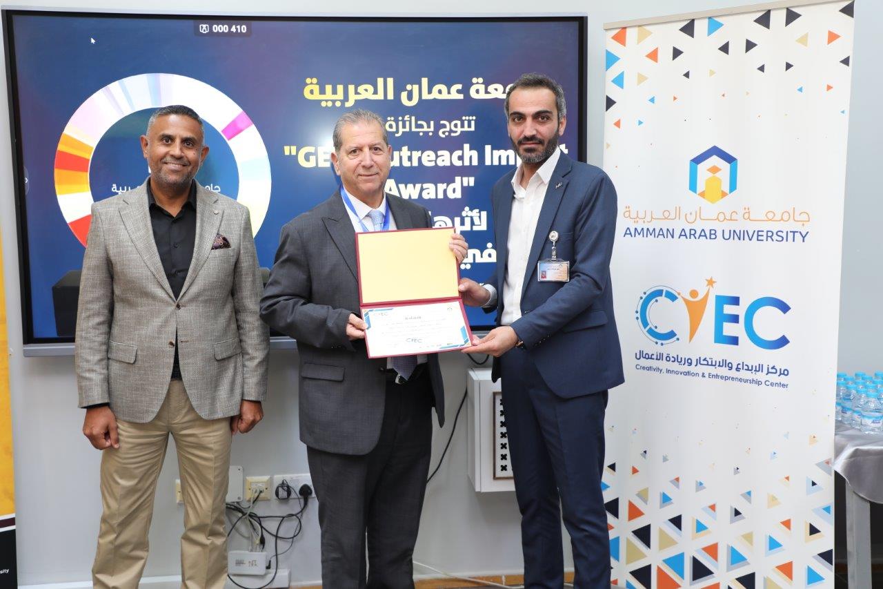 جامعة عمان العربية تكرم المشاركين في فعاليات اسبوع الريادة العالمي 202519