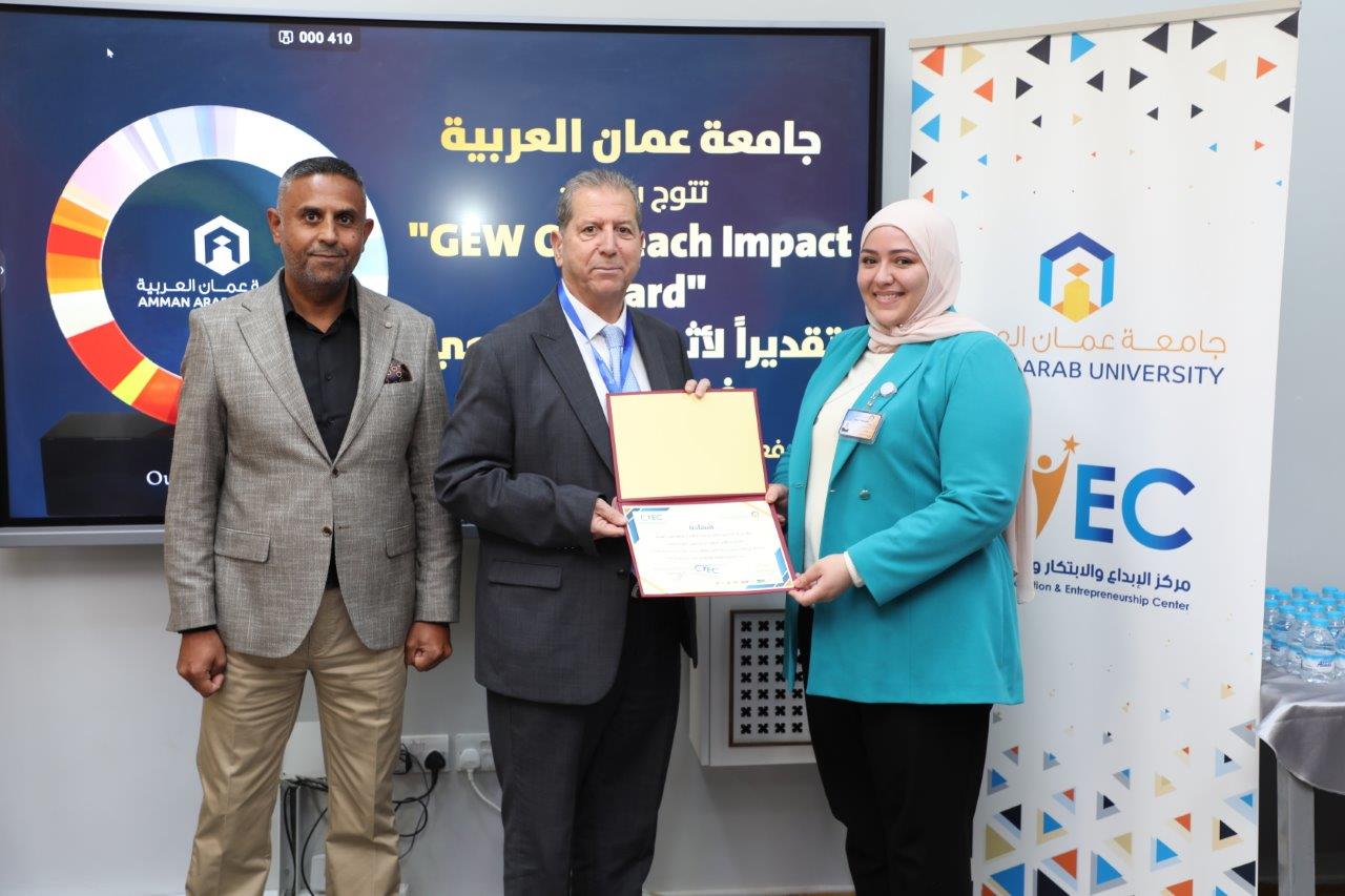 جامعة عمان العربية تكرم المشاركين في فعاليات اسبوع الريادة العالمي 202529