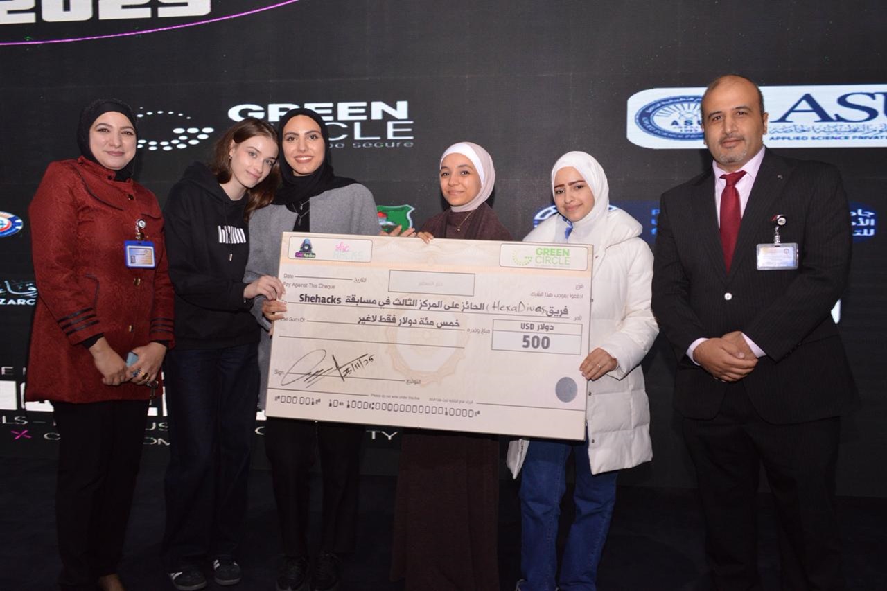 تكنولوجيا المعلومات في "عمان العربية" تتألق للمرة الثانية وتحصد المركز الثالث على مستوى الجامعات الأردنية في مسابقة SHEHACKS V2 20252