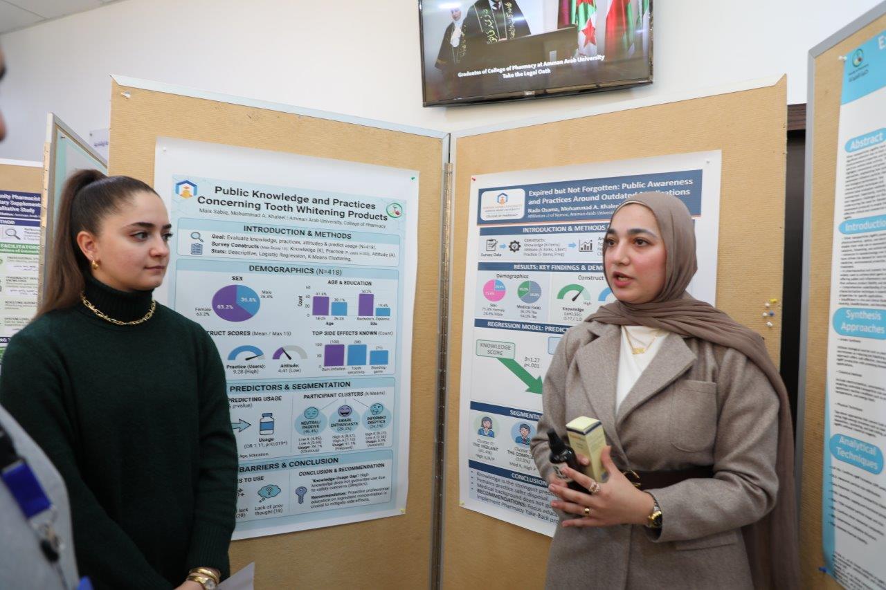صيدلة "عمان العربية" تنظم عرضًا لمشاريع طلبة الصيدلة البحثية ضمن نهج التعليم القائم على المشاريع15