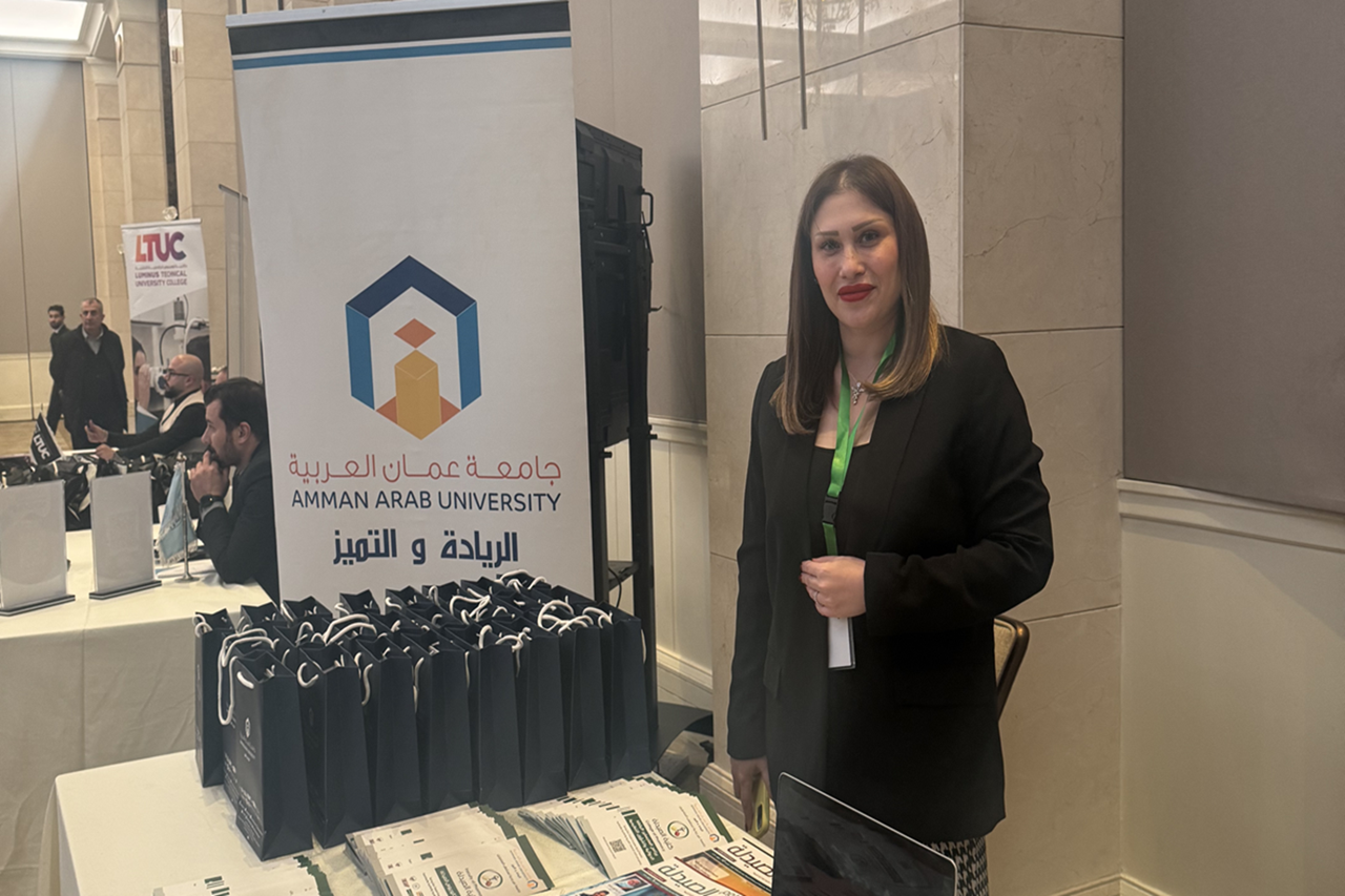 كلية الصيدلة في "عمان العربية" تمثل دورها الريادي في مؤتمر تكامل التعليم بالأردن2