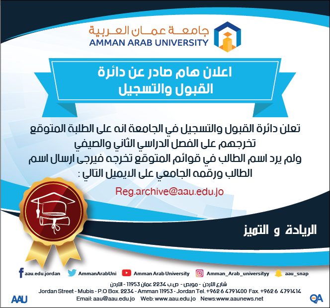 متوقع تخرجهم 