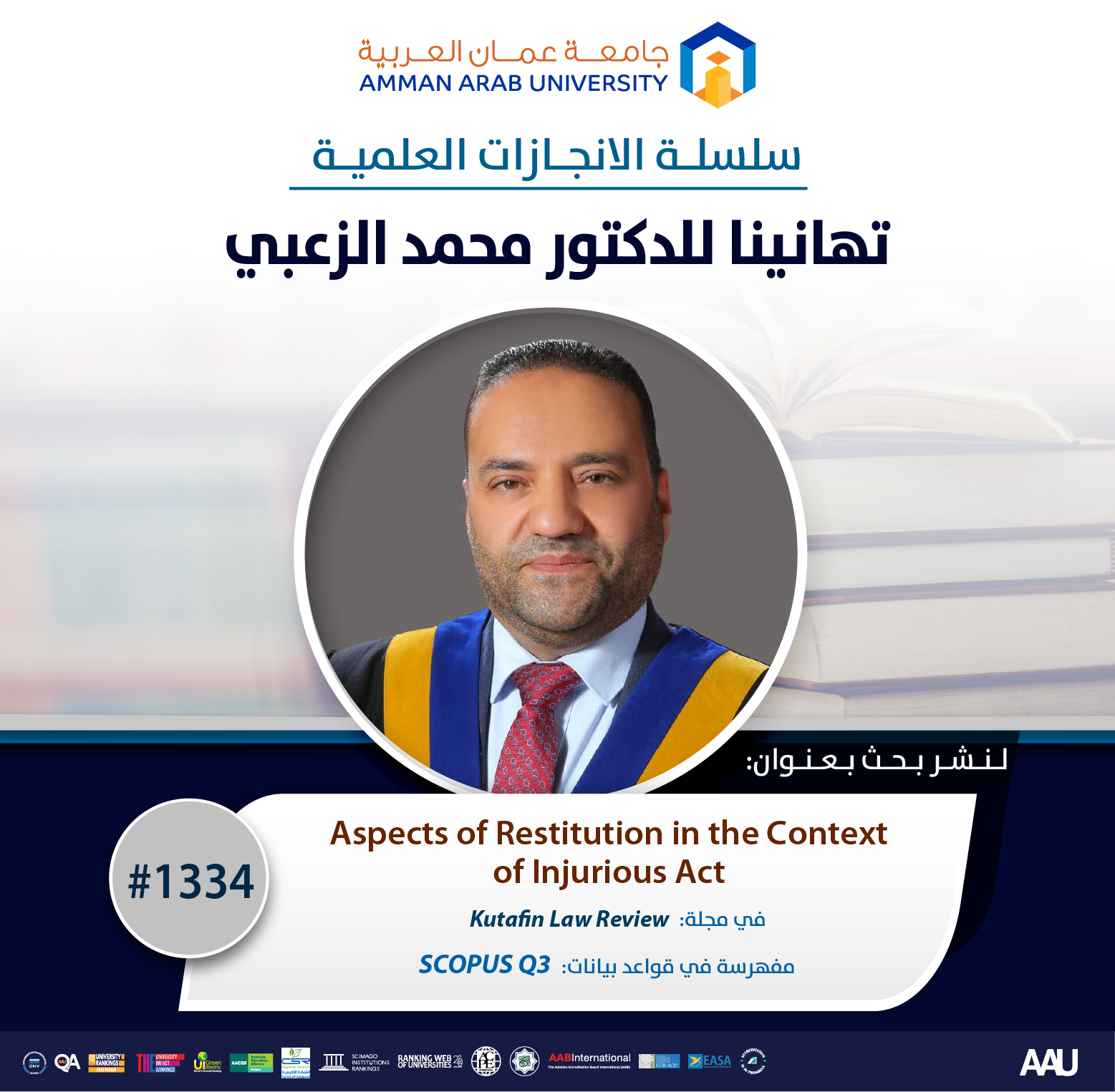 سلسلة الانجازات العلمية د. محمد الزعبي