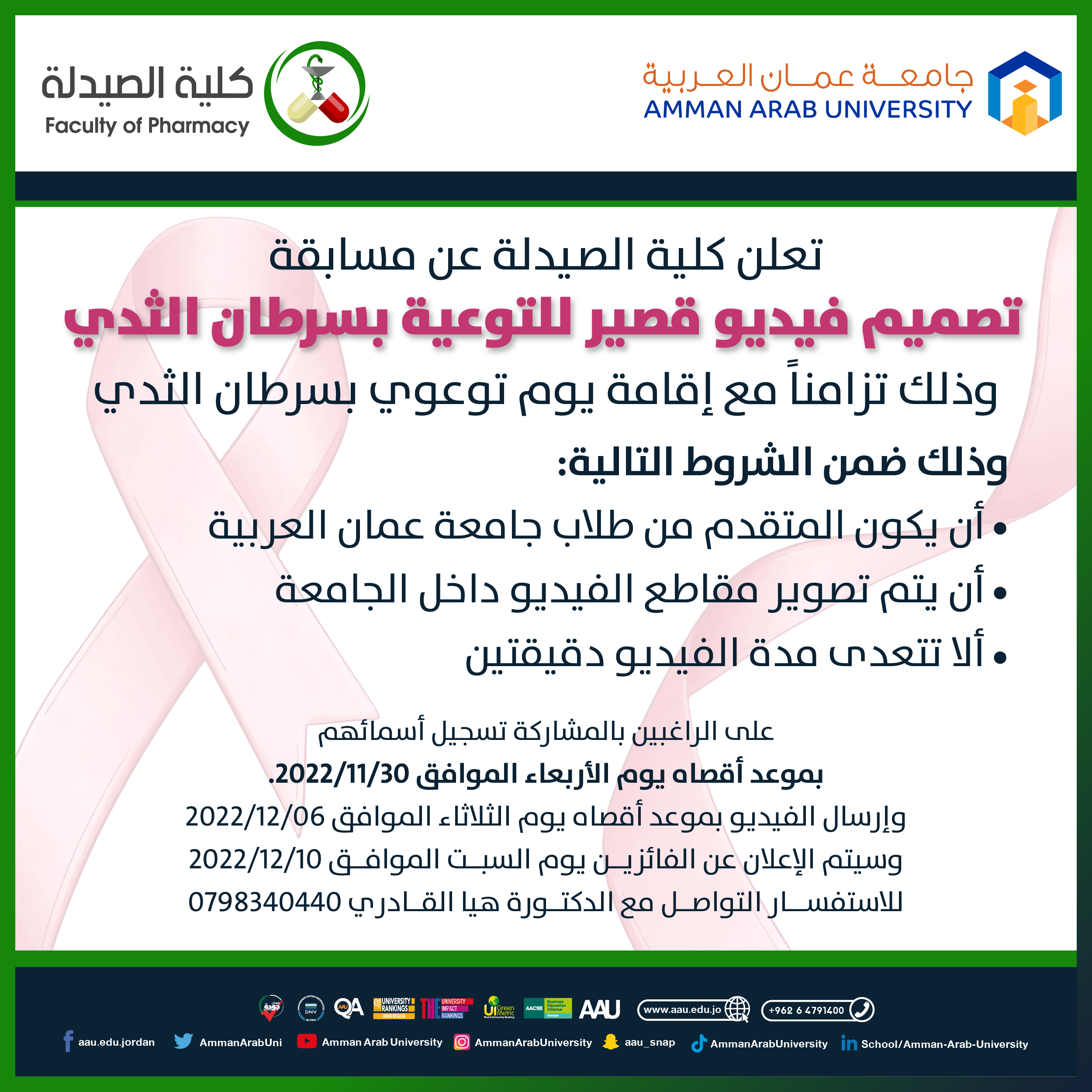 تصميم فيديو توعية بسرطان الثدي