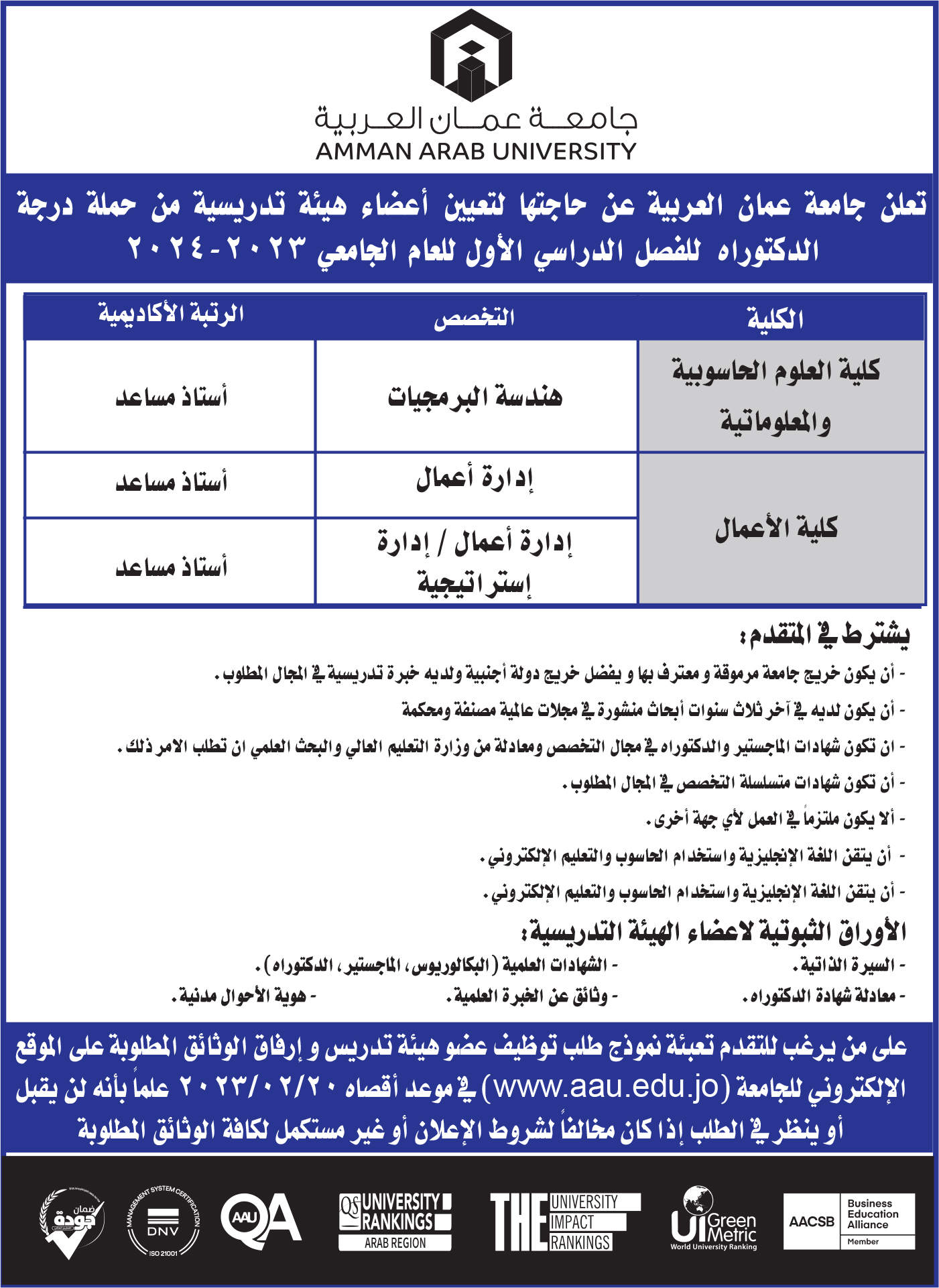 اعلان توظيف 2023