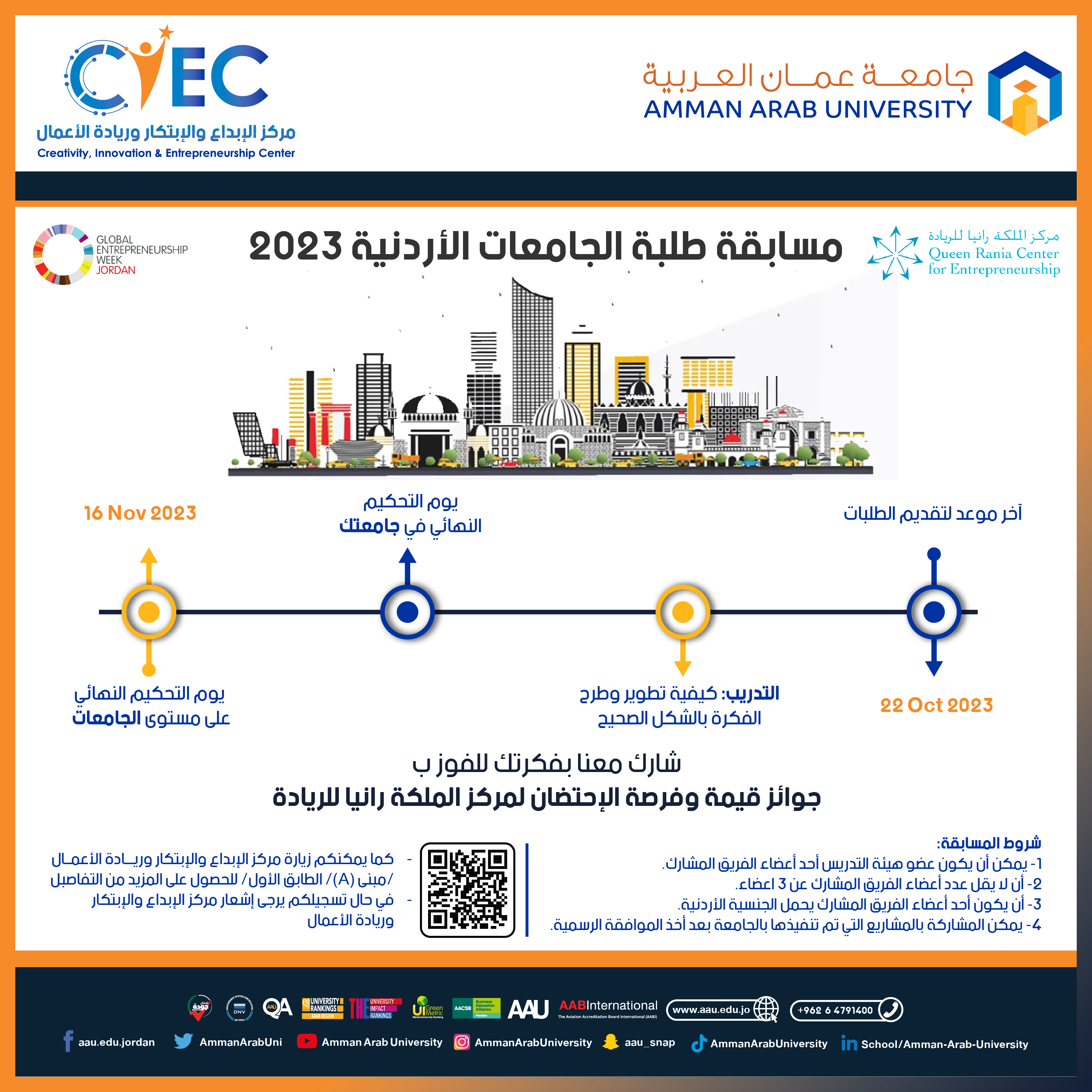 اعلان مسابقة طلبة الجامعات الأردنية 2023