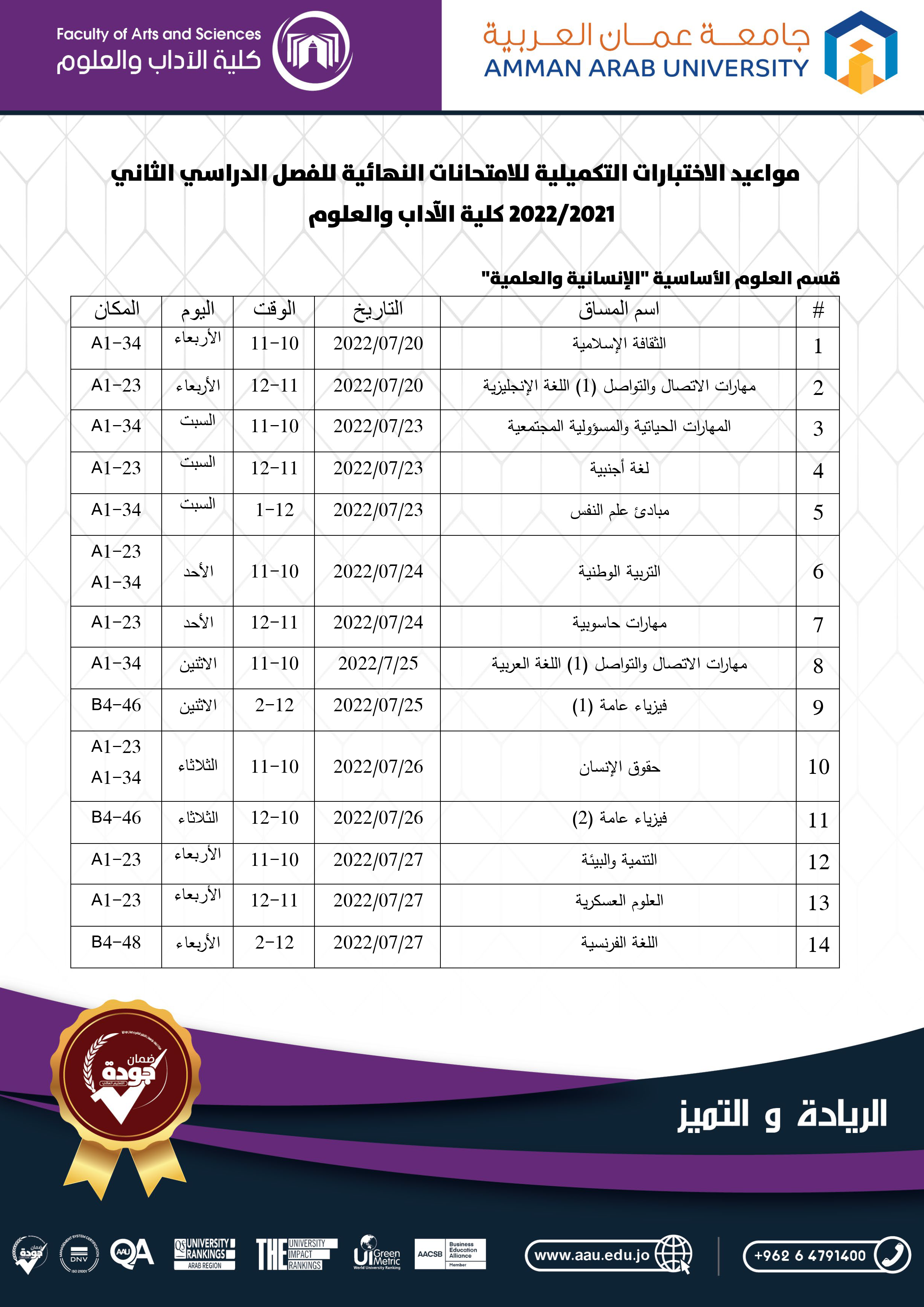 إعلان هام بخصوص الامتحانات التكميلية1