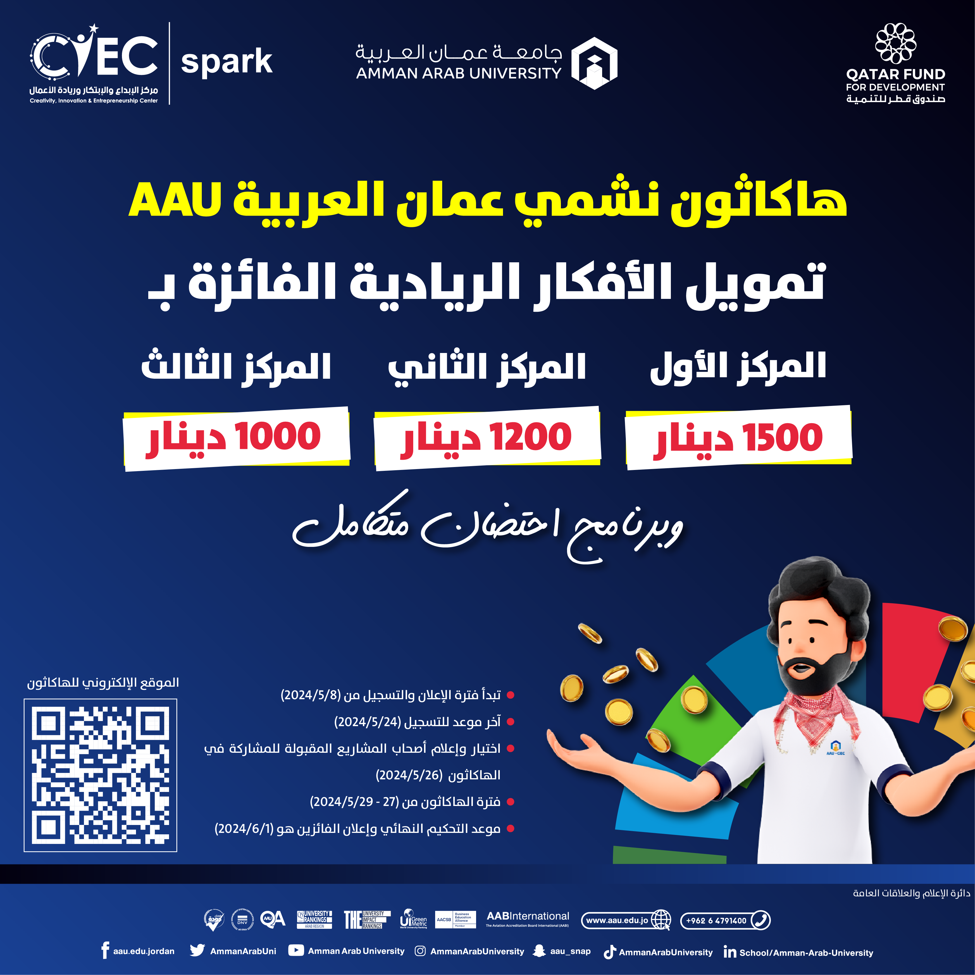 اعلان هاكثون نشمي عمان العربية AAU2