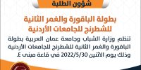 بطولة الباقورة والغمر الثانية للشطرنج للجامعات الأردنية في جامعة عمان العربية 