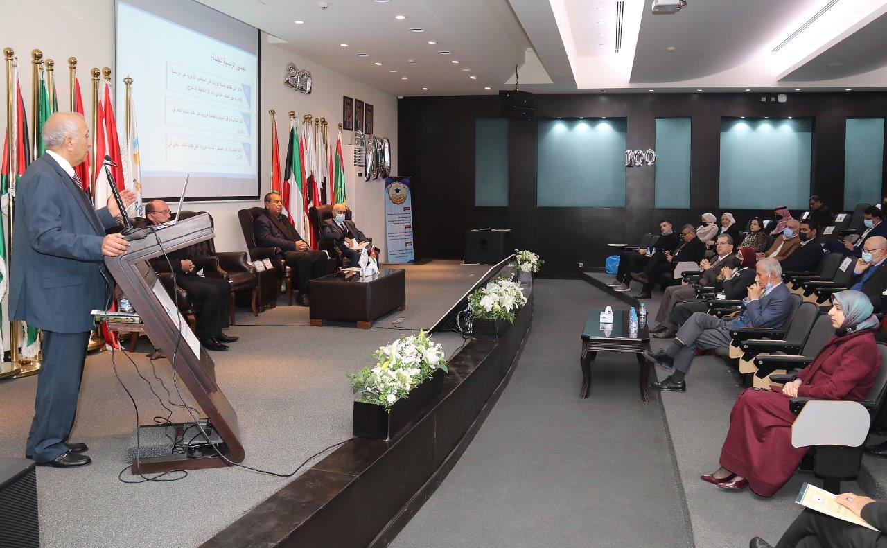 برعاية دولة الدكتور عبد الرؤوف الروابدة  مؤتمر "آثار أزمة كورونا على الأردن" في جامعة عمان العربية 18