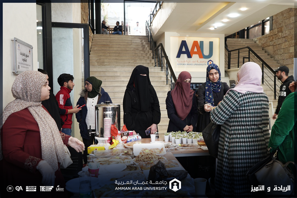 بازار "إيد على إيد" في جامعة عمان العربية