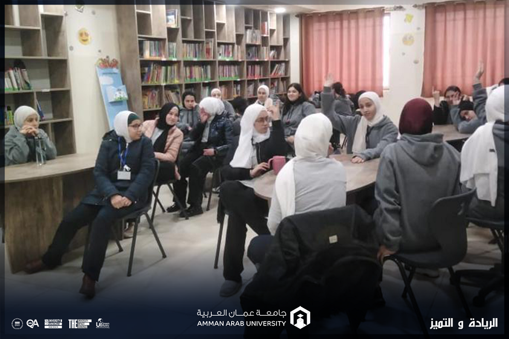 محاضرة عن الأمن السيبراني و الذكاء الاصطناعي من عمان العربية لطالبات مدارس أجيال العلم 1