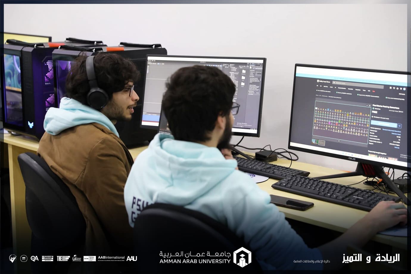 طلبة جامعة عمان العربية يشاركون في مسابقة تصميم الألعاب الالكترونية3