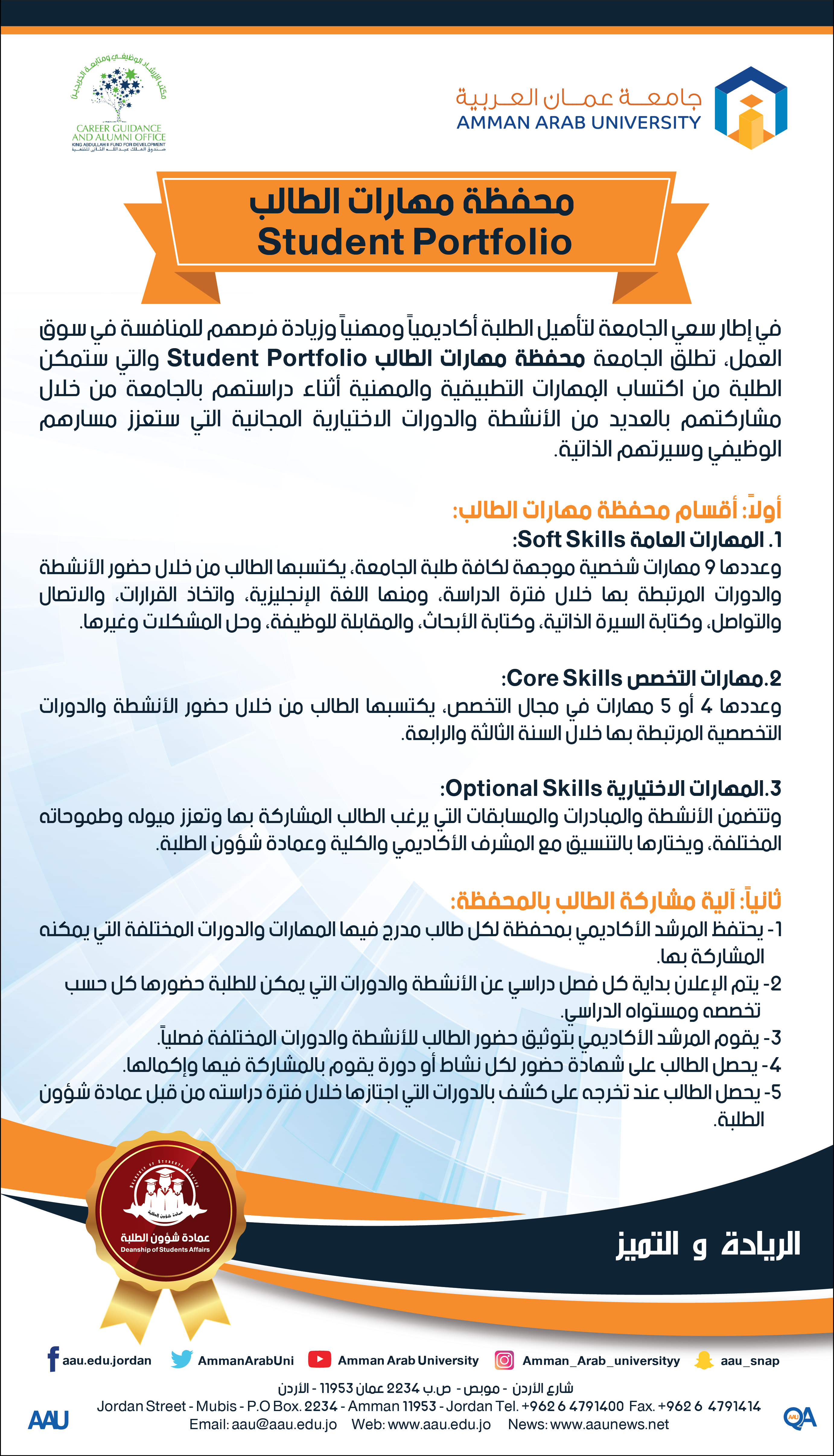 محفظة مهارات الطالب Student Portfolio1