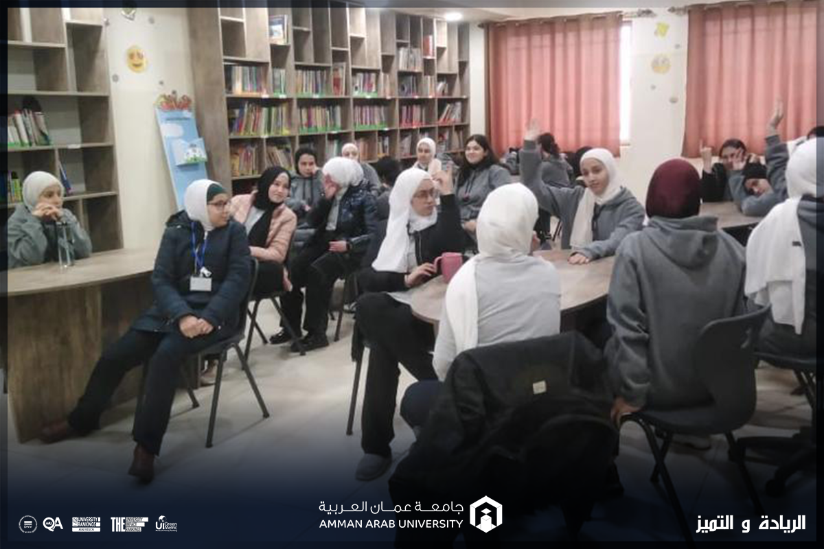 محاضرة عن الأمن السيبراني و الذكاء الاصطناعي من عمان العربية لطالبات مدارس أجيال العلم 